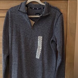 GAP Heather Blue Half-Zip Sweater